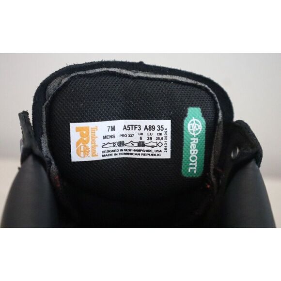 Timberland Pro Men's 7M Women's 8.5M Black Sawhorse Comp Toe 6" Work Boots - Picture 5 of 8